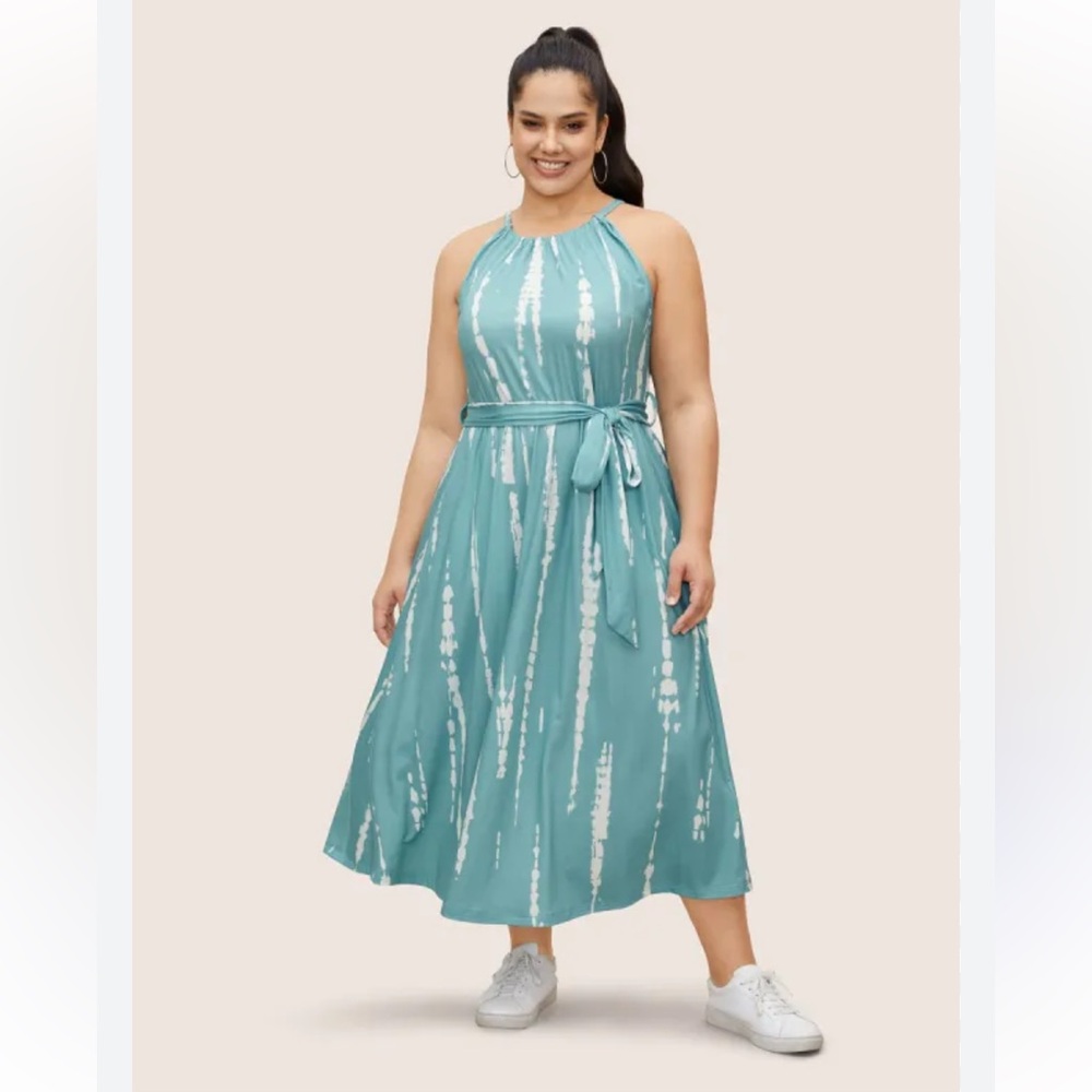 Bloomchic Blue and White Dress